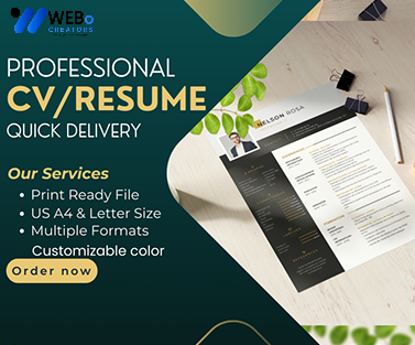 Elegant Resume Design Service, CV designs, CV writing in Dubai For Gain Job